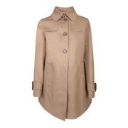 Herno Bomull trenchcoat, enkelknäppt Beige, Dam