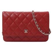 Chanel Vintage Pre-owned Laeder plnbcker Red, Dam