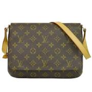 Louis Vuitton Vintage Pre-owned Canvas axelremsvskor Brown, Dam