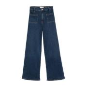 Frame Blå Palazzo Flare Jeans Blue, Dam