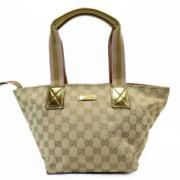 Gucci Vintage Pre-owned Canvas handvskor Beige, Dam