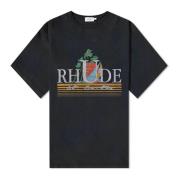 Rhude Tropics Tee Black, Herr