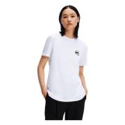 Karl Lagerfeld Ekologisk Bomull Logo T-shirt White, Dam