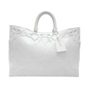 Louis Vuitton Vintage Pre-owned Laeder totevskor White, Dam