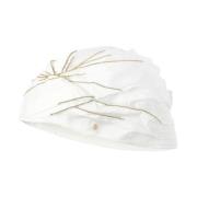 Maison Michel Vit Carrie Chains Turban Huvudband White, Dam