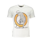 Cavalli Class Vit Bomull Tryckt Logotyp T-shirt White, Herr