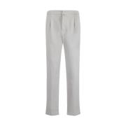 Kiton Elastisk midja cigarettstil byxor Gray, Herr