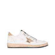 Golden Goose Läder Ball Star Sneakers White, Dam