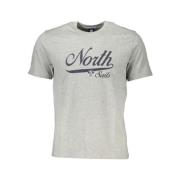 North Sails Grå Bomull Tryckt Logotyp T-shirt Gray, Herr