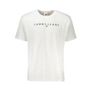 Tommy Hilfiger Bomull Logo Broderad Kortärmad T-shirt White, Herr