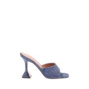 Amina Muaddi Geometriska Slip-in Sandaler Blue, Dam