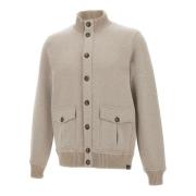 Gran Sasso Sand Fleece Sweater Sartorial Collection Beige, Herr