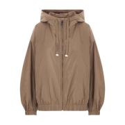 Max Mara Brun vattenavvisande parka med huva Brown, Dam