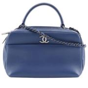 Chanel Vintage Pre-owned Laeder handvskor Blue, Dam