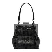 Love Moschino Svart Axelväska - Justerbar Rem Black, Dam