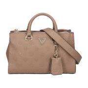 Guess Brun Handväska - Cresidia Status Satchel Brown, Dam