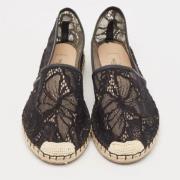 Valentino Vintage Pre-owned Spets espadriller Black, Dam