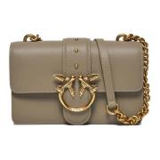 Pinko Beige Love Bag - Stilren Beige, Dam