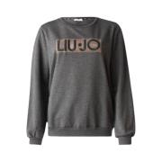 Liu Jo Stängd sweatshirt med unik design Gray, Dam