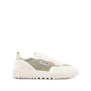 Autry Khaki Snörning Gummisula Sneakers White, Herr