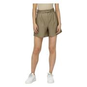 Only Faux Leather Shorts Beige, Dam