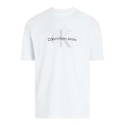 Calvin Klein Ss Hero Monogram T-shirt White, Herr