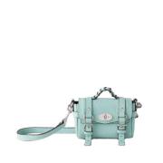 Mulberry Micro Alexa Acrylic Green Cross Body Väska Blue, Dam