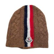 Moncler Brun Stickad Mössa Alpacka Ull Blandning Brown, Herr