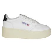 Autry Läder Platform Sneakers White, Dam