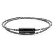 Le Gramme Dubbelvridet Kabelarmband 9g Gray, Unisex