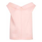 Khaite Rosa Silke Off-Shoulder Topp Pink, Dam