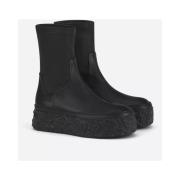 AGL Svarta Plattform Ankelboots Black, Dam