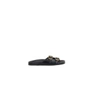 Chloé Svarta läder slide sandaler Black, Dam