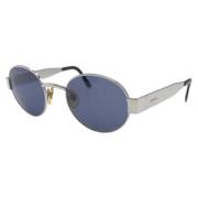 Chanel Vintage Pre-owned Metall solglasgon Blue, Dam