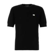 Dolce & Gabbana Klassisk Svart Bomull T-shirt Black, Herr