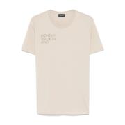 Dondup Mandel Beige Crew Neck T-shirt Beige, Herr