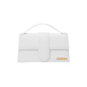 Jacquemus Laeder handvskor White, Dam