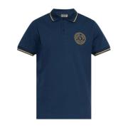 Versace Jeans Couture Polo med broderad logotyp Blue, Herr