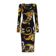 Versace Jeans Couture Klänning med Outline Barocco print Black, Dam