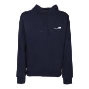 A.p.c. Blå Logo Print Hoodie Sweatshirt Blue, Dam