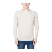 U.s. Polo Assn. Beige Wool Blend T-Shirt Herr Jersey Beige, Herr