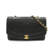 Chanel Vintage Pre-owned Laeder crossbodyvskor Black, Dam