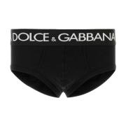 Dolce & Gabbana Svart stretch bomull brief set Black, Herr