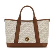 Michael Kors Luisa Canvas Shopping Bag Beige, Dam