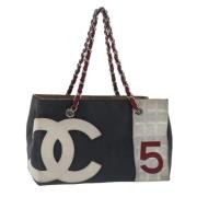 Chanel Vintage Pre-owned Canvas handvskor Blue, Dam