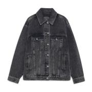 Anine Bing Vintage-inspirerad grå denimjacka Gray, Dam