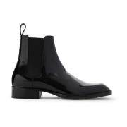 Saint Laurent Svarta Ankelboots för Män Black, Herr