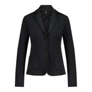 Marc Cain Stretchjersey Blazer med Ärmsprickar Black, Dam