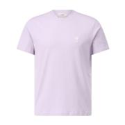 Ami Paris Logo T-shirt, Klassisk Bomull Tee Purple, Herr