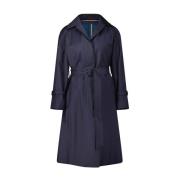 PS By Paul Smith Elegant Trenchcoat med Bälte Blue, Dam